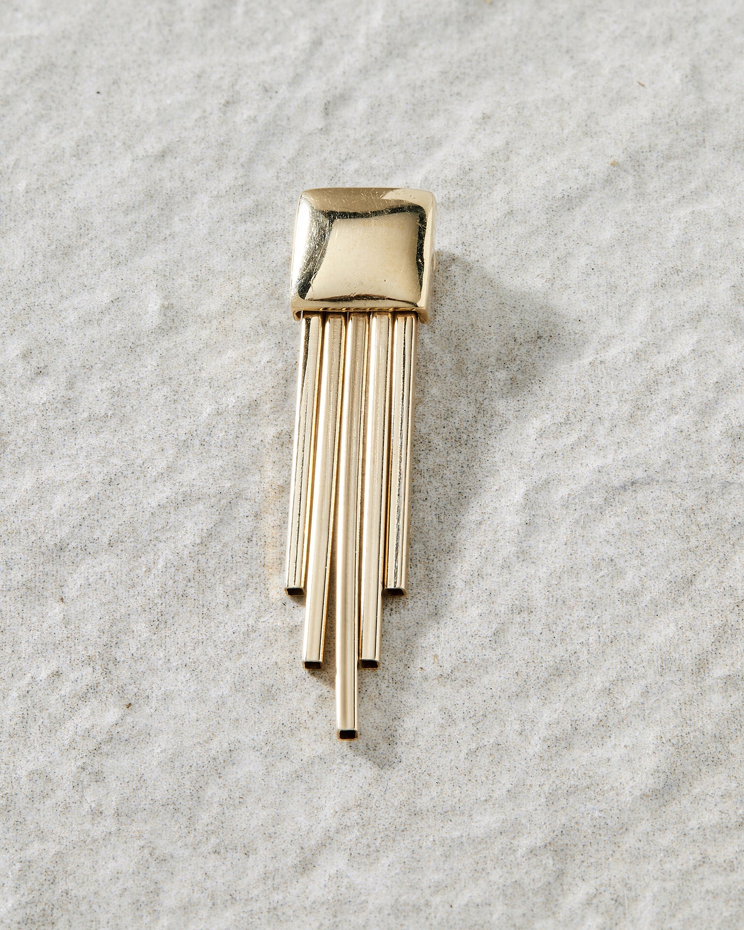 14k Yellow gold windchime pendant